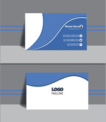 Minimal  business card template design with simple layout.