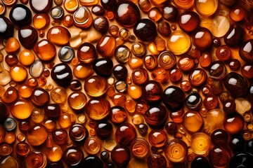 Background of amber stones