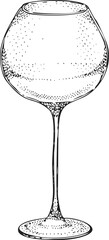 Hand Drawn Wine Glass Illustration