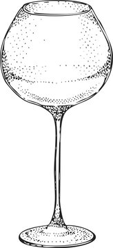 Hand Drawn Wine Glass Illustration