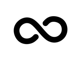 infinity icon vector with simple design