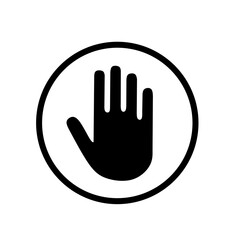 stop icon.vector of hands in circle