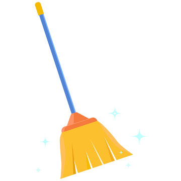 recommend clip art: Cleaning broom icon