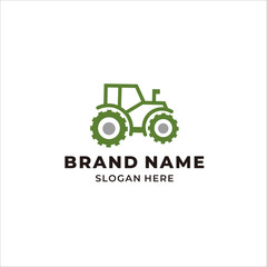 Tractor and farm logo templates, vector set, vector illustration pack 
