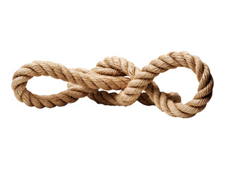 Fototapeta na wymiar Tangled rope isolated on transparent or white background, png