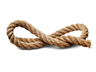 Tangled rope isolated on transparent or white background, png - obrazy, fototapety, plakaty