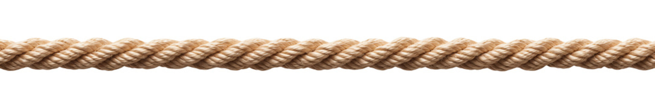 Straight rope isolated on transparent or white background, png
