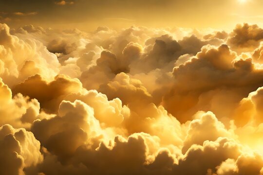 Yellow clouds background