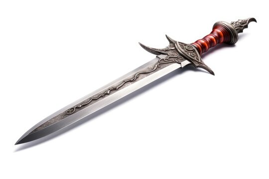 Isolated dagger blade on a white background