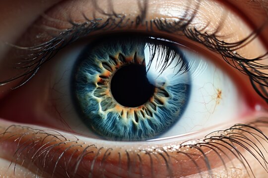 Macro image of human eye in extreme close up
