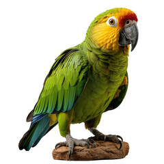 Obraz premium amazon parrot white background