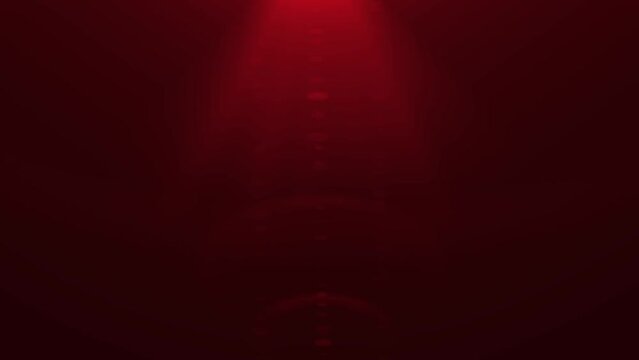 Red Light Shining Through A Red Background With White Little Dots. Light Shining Through A Red Surface. Dark Maroon And Black Coloured Textured Grunge Blinking. 4K