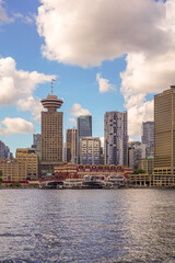 Panorama of the city of Vancouver. View from the water