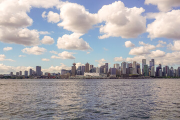 Fototapeta premium Panorama of the city of Vancouver. View from the water