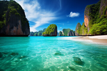 Calm Phi Phi island in Thailand