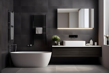 Minimalist and elegant bathroom interior design