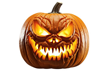 Jack O' Lantern, cut out. Halloween pumpkin in hat, the main symbol of the Happy Halloween holiday