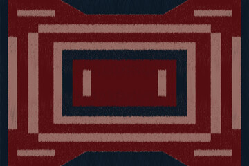 Ikat Pattern, illustration design for texture or fabric print. Indigo pattern, blue background, colorful pattern, diamond pattern.