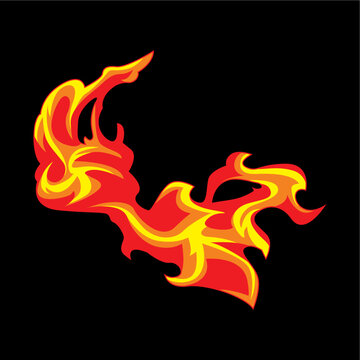 Illustration Vector Graphic of Fire Design. Cartoon fire