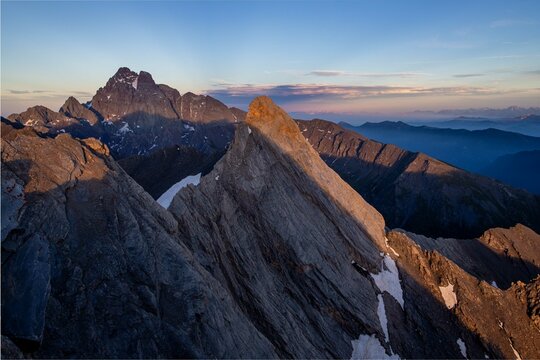 tramonto dal pan di zucchero, colle dell'agnello, queyras