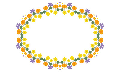 カボチャの装飾楕円フレーム1