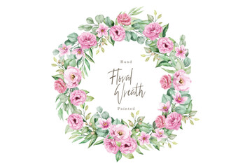 watercolor floral wreath illustration design