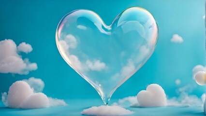 ハートのシャボン玉