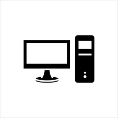 Computer icon. Vector illustration isolated on white background