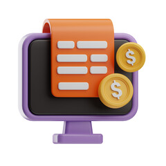 business financial file illustration 3d