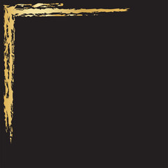 Gold corners on a dark background. Premium design template. Luxury style