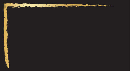 Gold corners on a dark background. Premium design template. Luxury style