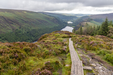 Trail viewpoint in Wicklow mountain