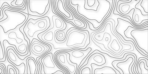 Contour map background. Vector geography scheme and terrain. Topography grid map. Stylized topographic contour map. Geographic line mountain relief. Abstract lines or wavy backdrop background.