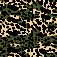 Naklejka premium Leopard skin texture. seamless pattern. For design in the textile industry, packaging, printed products.