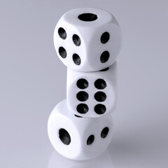 white dice for playing dice