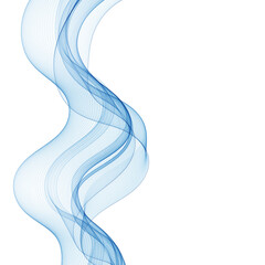 vector abstract wave. blue lines. eps 10