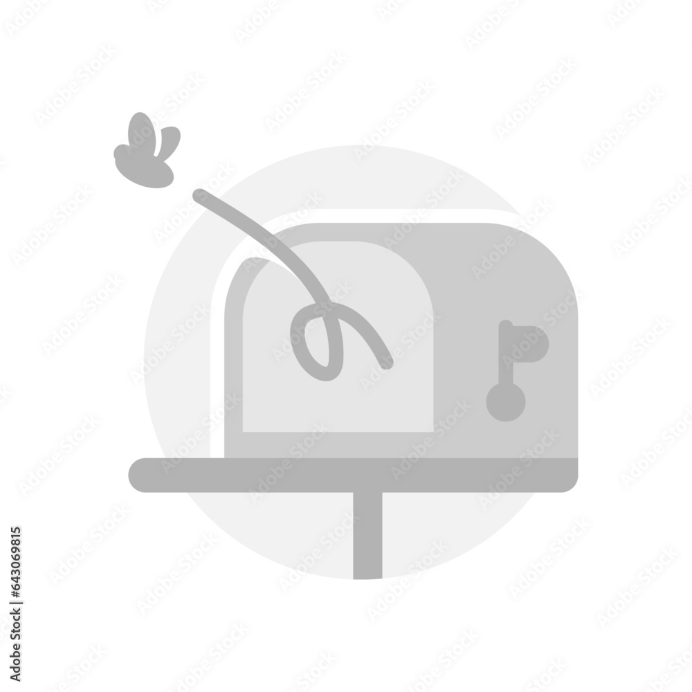 Poster still empty. no email or message yet concept illustration flat design vector eps10. simple, modern g