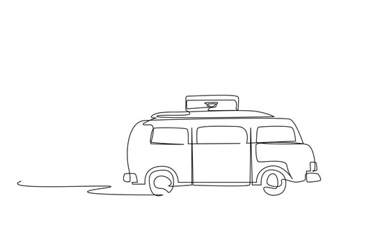 recommend clip art: old nostalgic caravan suv van vehicle travel camp vacation lifestyle object transportation vehicle line art