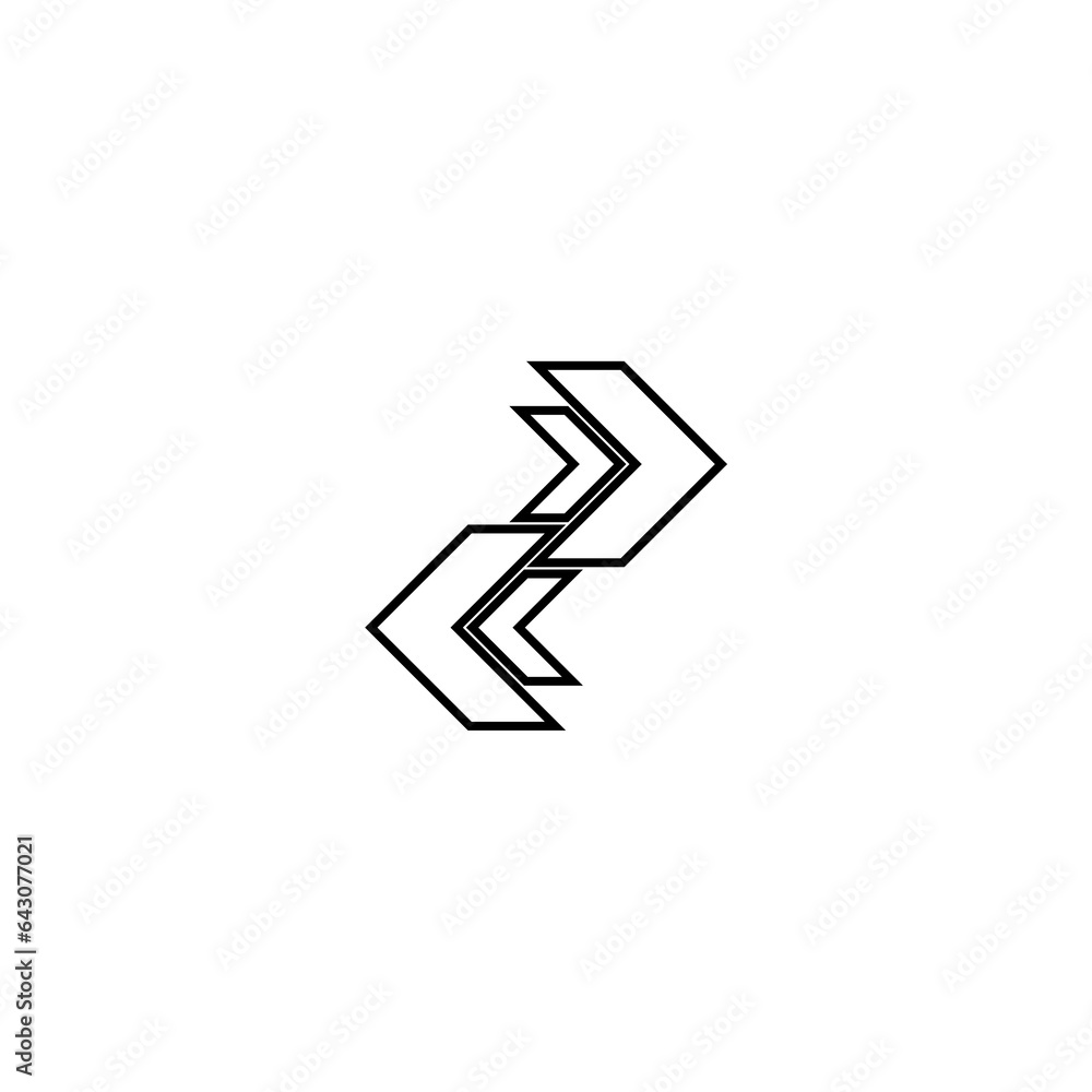 Poster right and left linear arrows icon. double reverse arrow, replace icon