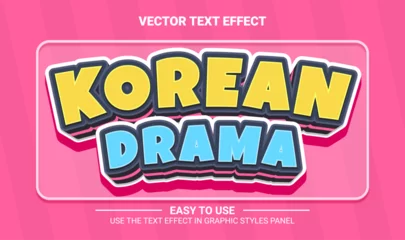 Fotobehang 3d korean drama editable text effect © Ivanovitcz