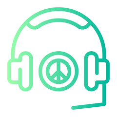 headphone gradient icon