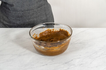 Gingerbread bundt cake with caramel filling