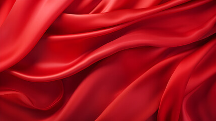 Obraz premium Red satin fabric