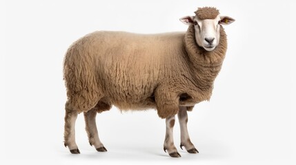 sheep on white background