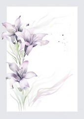  Watercolor Funeral Invitation Card Template, a tribute to Serene Remembrance.