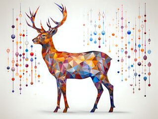 abstract deer in the forest