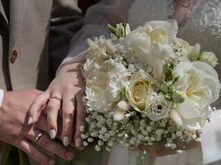 Brautstrauß bei kirchlicher Hochzeit