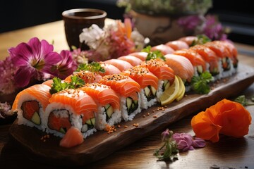 A Japanese food Sushi Set