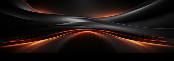 Minimalistic black dynamic background with diagonal lines, abstract dark geometric shape from paper with soft shadows background, top view, flat lay