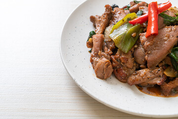 Stir-Fried Black Pepper with Duck